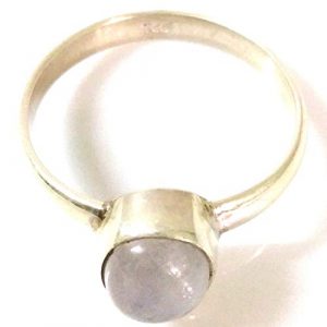 White Moon Stone Ring