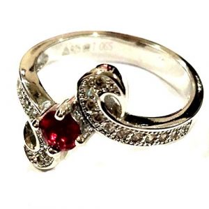 Ruby/Manick Red Stone Ring for Girls