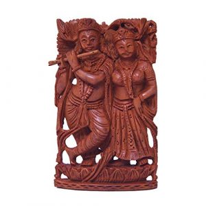 Radha Krishna Statue Fine Carved Handmade Kanna Idol