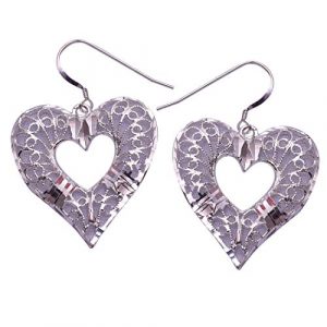 Filigree Heart shaped Drops & Danglers Earring
