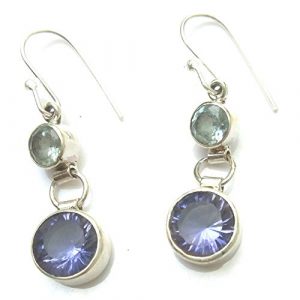 Drop and Dangle Earring - Blue Sapphire stone