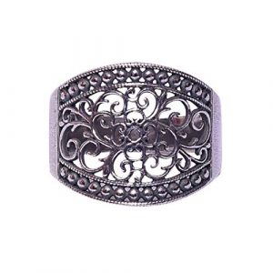 925 Sterling Silver Anniversary Collection Filigree Bali Finger Ring For men and Boys BHC SF 1702-118 FR