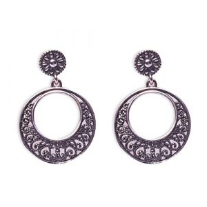 Filigree Circle Inner Designed Drops & Danglers Earring