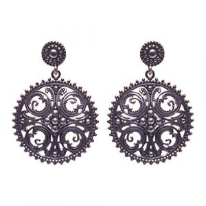Filigree Intricate Design Round shaped Drop and Dangle Earring