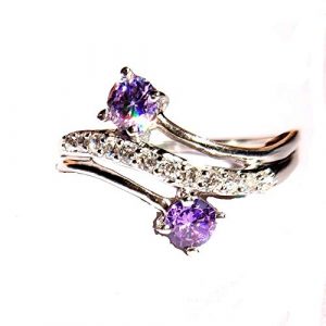 Purple/Violet Amethyst Stone Ring for Girls