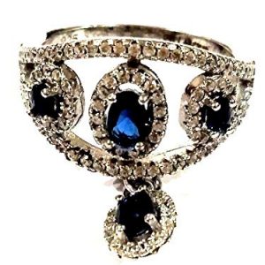 Sapphire Blue/Neeli Stone Ring for Girls