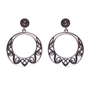 Filigree Designed Circle Drops & Danglers Earring