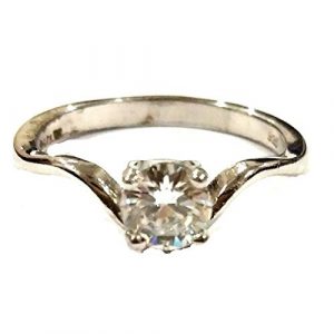 White Cubic Zirconia Ring for Girls
