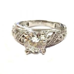 White Cubic Zirconia stone Ring