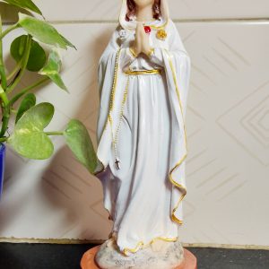 Our Lady Rosa Mystica Statue Mary Statue for Home Decor Christian Religious Idols Lady Figurine Showpiece Women Statue Decor