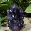 amethyst stone ganesha statue