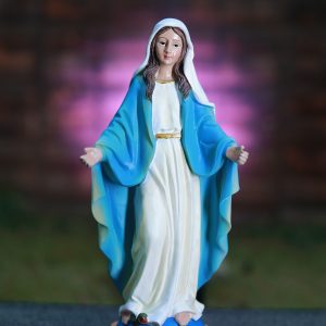 Christian Showpiece Statue of Immaculate Mary Statues for Home Decor Mary of Immaculate Conception Statues Medium Size 8.5 inch Blue Color