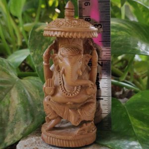 Pure Mysuru Sandalwood Lord Ganesha Statue for Car Dashboard Idol Ganesh murti showpiece Idol for Table Decor Hindu God ganpati murti