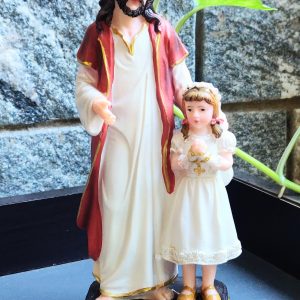 Christian Gift Polyresin Statue of Jesus and Holy Communion Gift to Girl Jesus murti Statue Catholic Religious Showpiece Decor