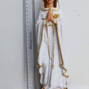 Handmade Decor Poly Resin Statue Christian Showpiece Mary Statue Our Lady Rosa Mystica Mary Murti Rosa mistica One feet Statue