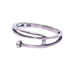 Breeze Handicrafts Pure 925 Sterling Silver Nail Ring for Men & Women SS 1107 FR