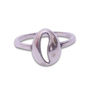 Breeze Handicrafts 925 Sterling Silver Birthday Collection Cowrie Shell Finger Ring For Men and Women BHC SS 1102 FR
