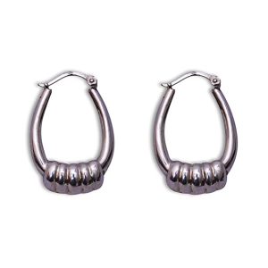 Breeze Handicrafts 925 Sterling Silver Hoop Earring for Girls and Women BIS Hall mark certificate (35 mm length and 20 mm width) SS 1250-87 ER