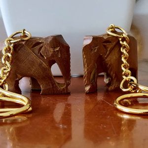 Breeze Handicrafts Australian sandalwood keychains keyrings for cycle, motor bike, cars, Valentine day gift birthday gift Elephant Key chain [pack of 2]