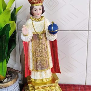 Breeze Handicrafts Imported Poly Marble Christian Decor Showpiece Child Jesus Statue for Home Decor Infant Jesus Idol of Baby Jesus Big Size 1 Feet Christian Decor Multi Color [1] PMLC 02