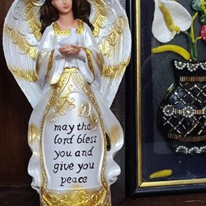 Breeze Handicrafts Poly Resin Idol of Guardian Angel Statue for Home Altar Christian Religious Decoration Showpiece for Home Grotto