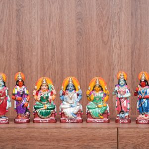 Paper Mache Golu Doll Navadurga kolu Set for Navaratri golu padi Gift on Diwali Religious showpiece
