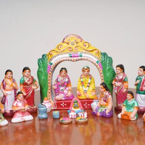 Paper Mache Golu Doll Marriage Set for Navratri kolu Bommalu koluvu Wedding Set medium