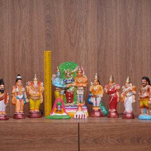 Paper Mache golu Dolls MEENAKSHI KALYANA Set for bommala koluvu NAVARATHRI Meenachi Wedding Set Marriage set meenakshi