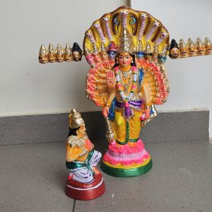 Paper mache kolu doll set