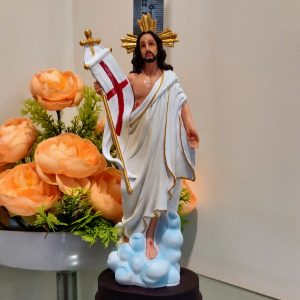 Resin Statue of Jesus Christ Murti Resurrection Jesus Idol Showpiece Medium Size Decor Risen Jesus Statue Easter Gift
