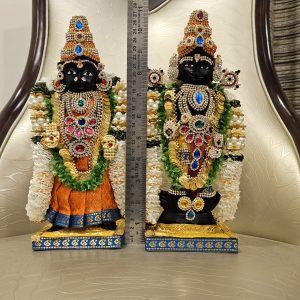 Marapachi Bommai with Dress Decoration Wedding Gift Hindu Idols Couple Pair  (MARAPACHI Lord VENKATESHWARA PADMAVATHI